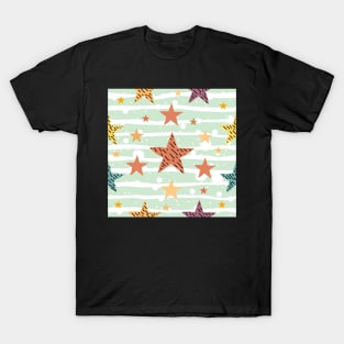 Abstract Star Pattern T-Shirt